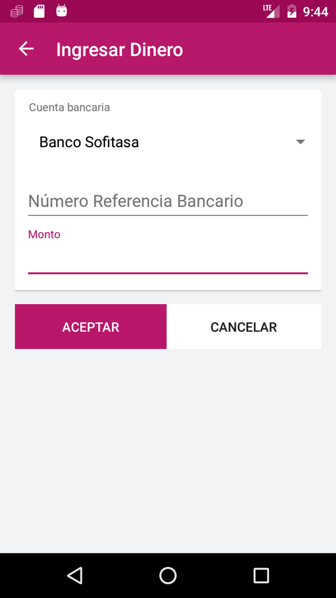 Imagen Recargar dinero app Android